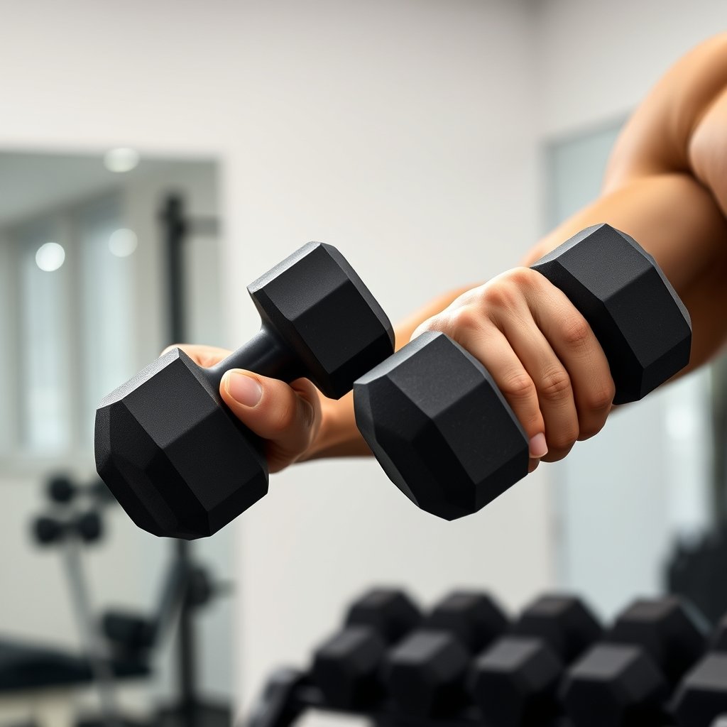 neoprene dumbbells in action