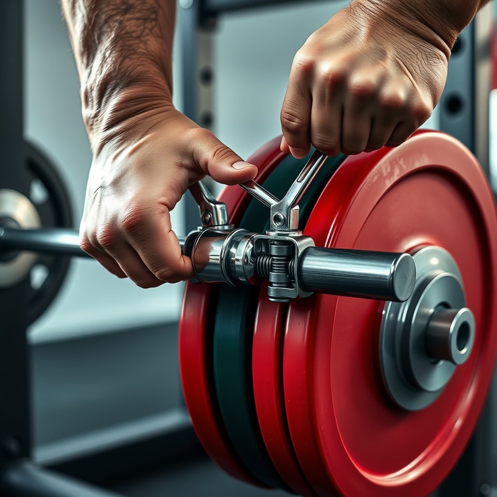 barbell collars in action